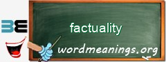 WordMeaning blackboard for factuality